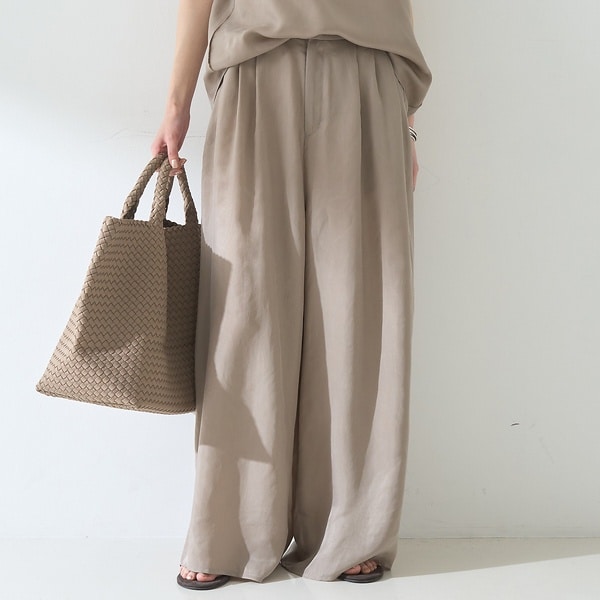 ルージュ・ヴィフ ラクレ（Rouge vif la cle）/【セットアップ対応】キュプラフィブリル ワイドパンツ