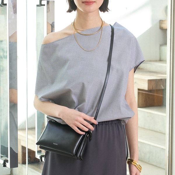 ルージュ・ヴィフ ラクレ（Rouge vif la cle）/ドレープカラーブラウス