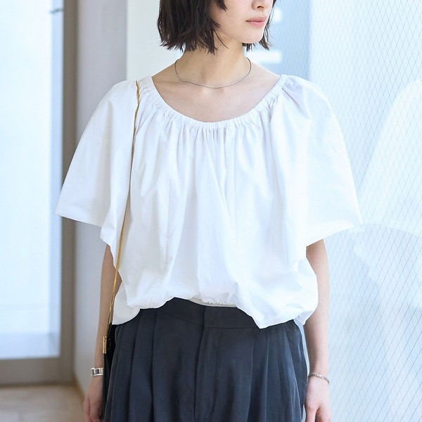 ルージュ・ヴィフ ラクレ（Rouge vif la cle）/シルク混コットンフォルムブラウス