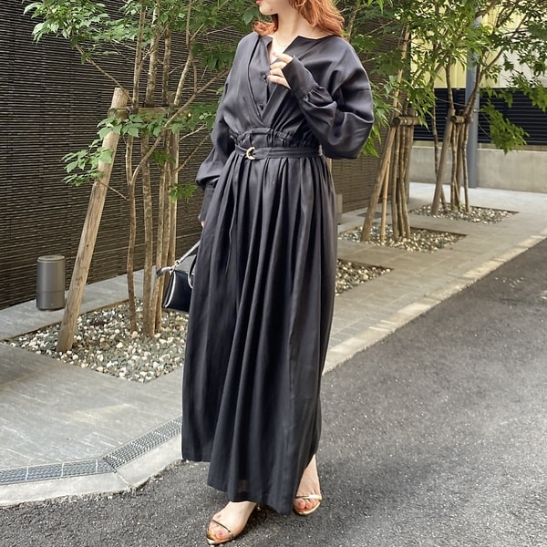 ルージュ・ヴィフ ラクレ（Rouge vif la cle）/ヴィンテージキュプラウエストマークワンピース_1
