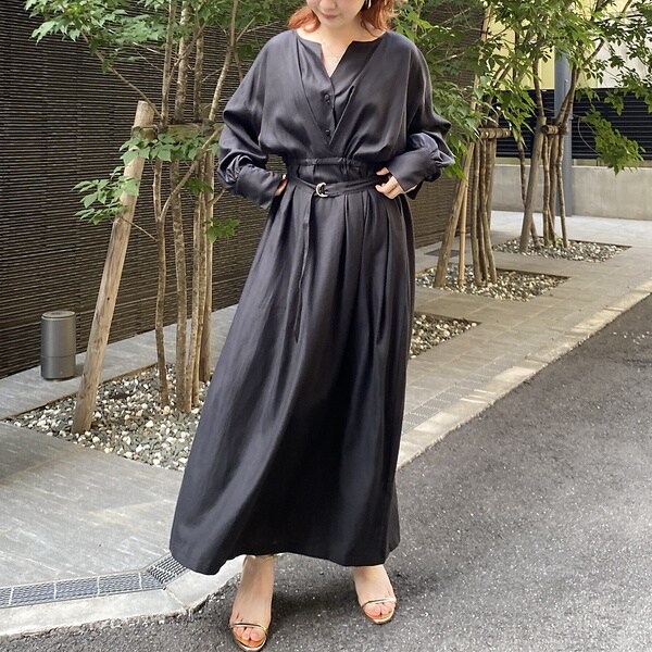 ルージュ・ヴィフ ラクレ（Rouge vif la cle）/ヴィンテージキュプラウエストマークワンピース_3