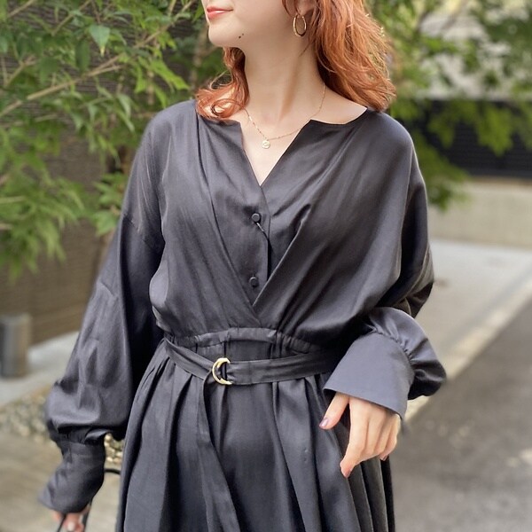 ルージュ・ヴィフ ラクレ（Rouge vif la cle）/ヴィンテージキュプラウエストマークワンピース_6