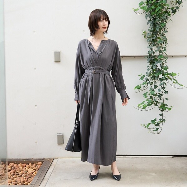 ルージュ・ヴィフ ラクレ（Rouge vif la cle）/ヴィンテージキュプラウエストマークワンピース_10