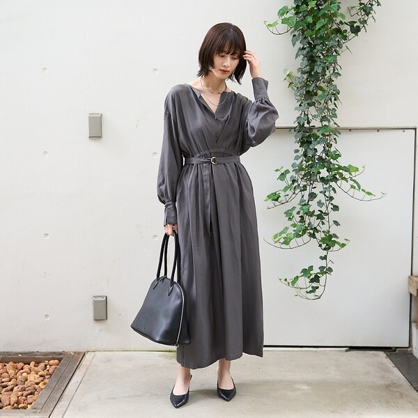 ルージュ・ヴィフ ラクレ（Rouge vif la cle）/ヴィンテージキュプラウエストマークワンピース_12