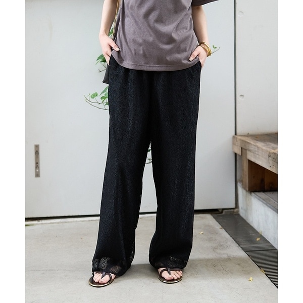 ルージュ・ヴィフ ラクレ（Rouge vif la cle）/レースストレートパンツ