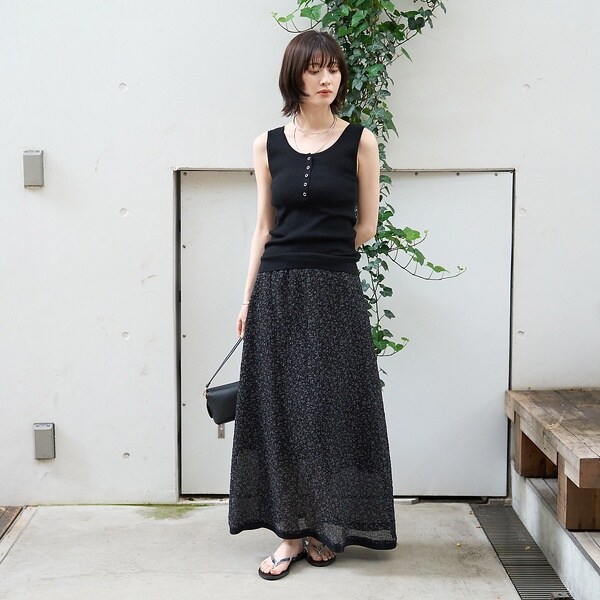 ルージュ・ヴィフ ラクレ（Rouge vif la cle）/ヘンリーネックニットタンクトップ ルージュ・ヴィフ ラクレ（Rouge vif la cle）/ヘンリーネックニット