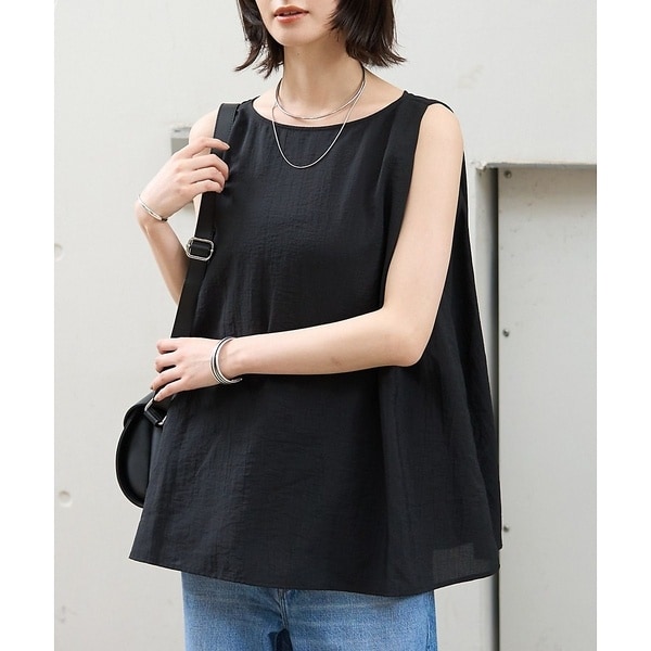 ルージュ・ヴィフ ラクレ（Rouge vif la cle）/前後2WAYノースリパールブラウス