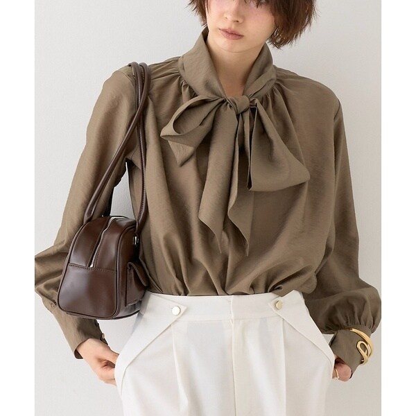 ルージュ・ヴィフ ラクレ（Rouge vif la cle）/【一部店舗限定】袖ボリュームボウタイブラウス