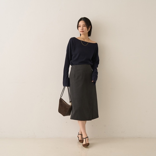 ルージュ・ヴィフ ラクレ（Rouge vif la cle）/ウールライクデザインスカート_7