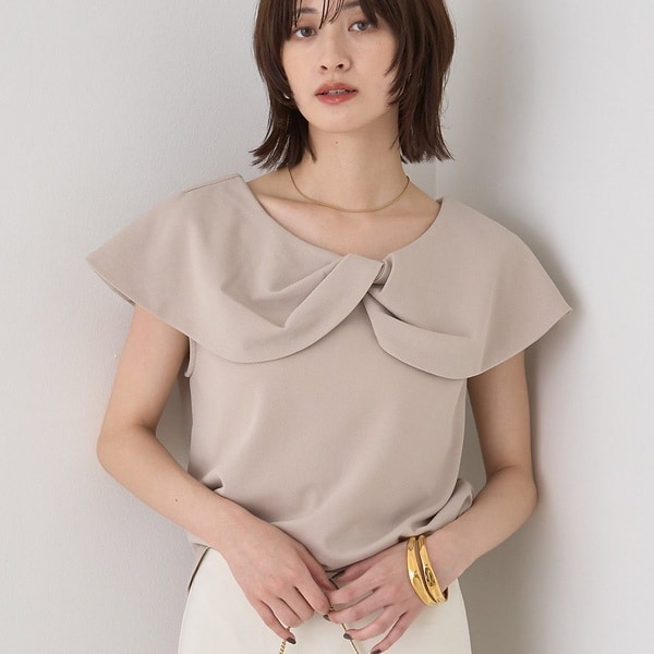 ルージュ・ヴィフ ラクレ（Rouge vif la cle）/【一部店舗限定】【洗濯機OK】フロントツイストカットソーブラウス