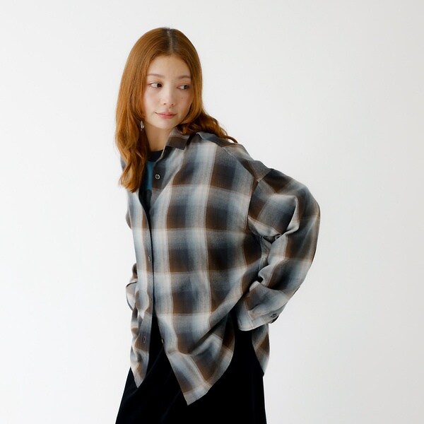 ルージュ・ヴィフ ラクレ（Rouge vif la cle）/【MICA&DEAL /マイカアンドディール】オンブレ 2WAYシャツ/チェック