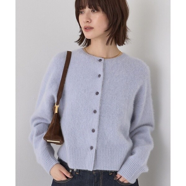 ルージュ・ヴィフ ラクレ（Rouge vif la cle）/フォックスウールクルーネッククルミ釦カーディガン