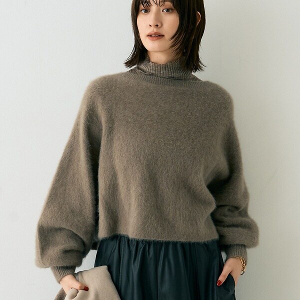 ルージュヴィフラクレ☆Fox&Cashmere Vネックプルオーバー ウール100