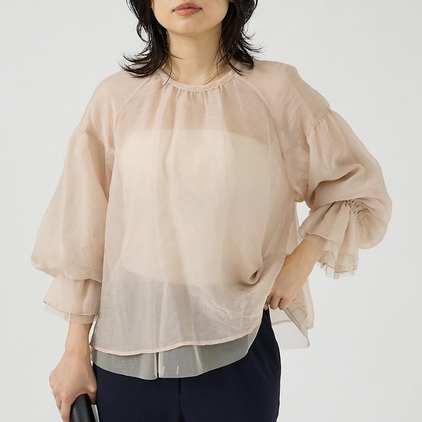 ルージュ・ヴィフ ラクレ（Rouge vif la cle）/オーガンジーシアーブラウス