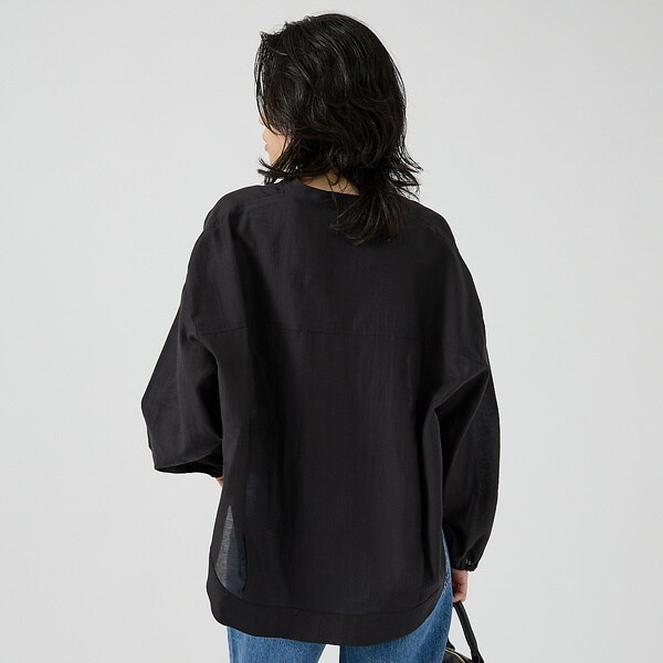 ルージュ・ヴィフ ラクレ（Rouge vif la cle）/スタンドカラータックシャツカーデ ルージュ・ヴィフ ラクレ（Rouge vif la cle）/スタンドカラータック