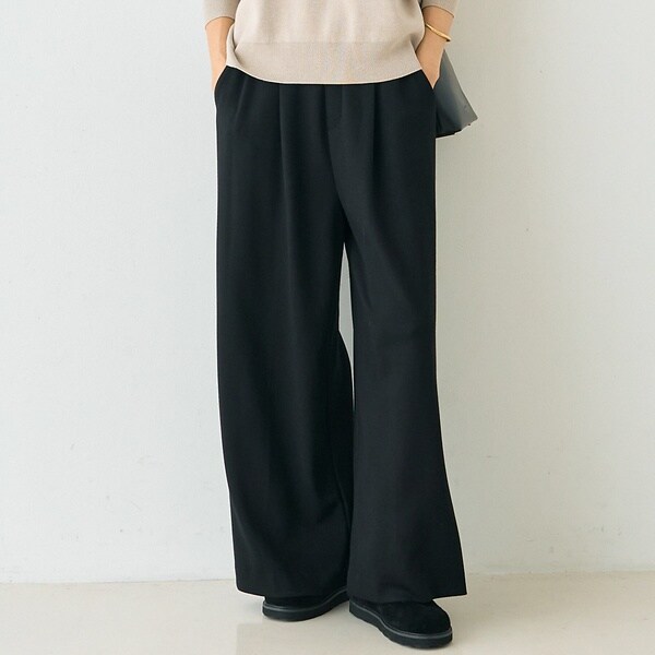 ルージュ・ヴィフ ラクレ（Rouge vif la cle）/【人気追加】ストレッチダンボールタックワイドパンツ【予約】