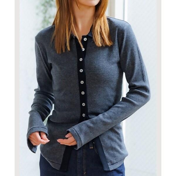 ルージュ・ヴィフ ラクレ（Rouge vif la cle）/【Robert P．Miller / ロバートピーミラー】パネルリブカーディガン