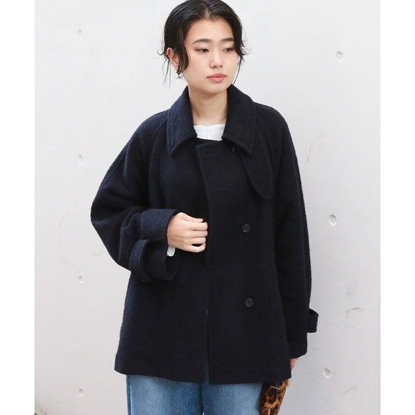 ルージュ・ヴィフ ラクレ（Rouge vif la cle）/【2サイズ展開】ウール混ショート丈スライバーコート