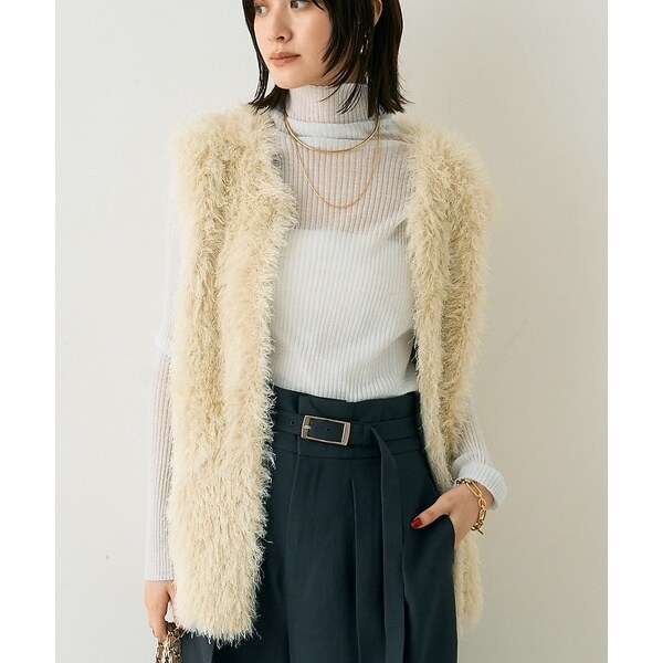 ルージュ・ヴィフ ラクレ（Rouge vif la cle）/フェザーニットジレベスト