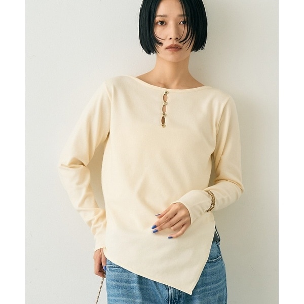 ルージュ・ヴィフ ラクレ（Rouge vif la cle）/【一部店舗限定】センターシーム ボートネックニットプルオーバー