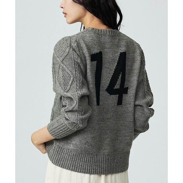 ルージュ・ヴィフ ラクレ（Rouge vif la cle）/【Le Melange/ル・メランジュ】ナンバリングケーブルニットプルオーバー