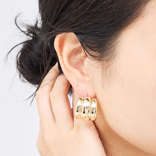 ルージュ・ヴィフ ラクレ(Rouge vif la cle)/【LILI CLASPE/リリクラスプ】ELSA SHIELD EARRINGS