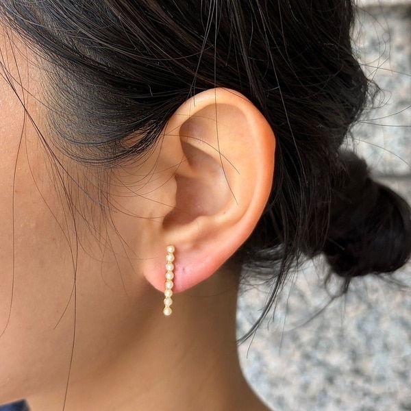 ルージュ・ヴィフ ラクレ（Rouge vif la cle）/【Caline Paris/カリーヌパリ 】vintage 8連パールピアス/両