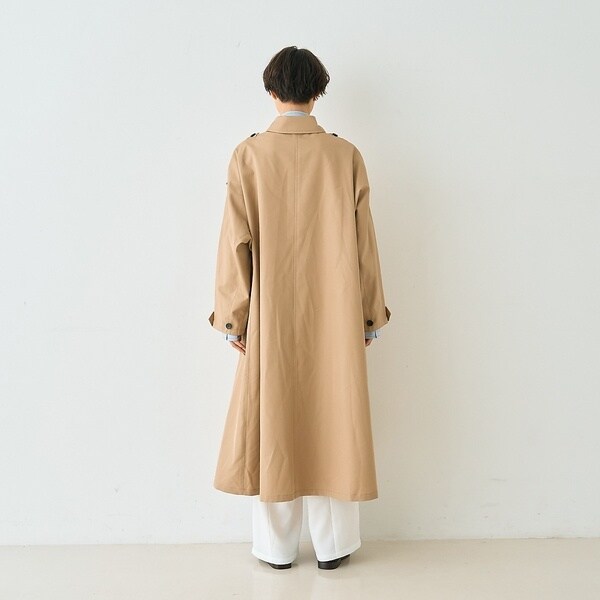 Rouge vif ルージュヴィフ ロングコート ROPE アイボリーノーカラー 