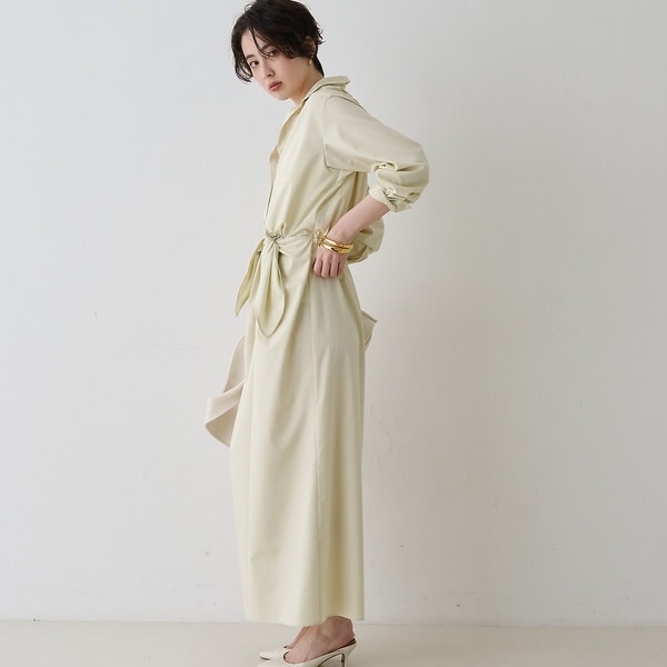 ルージュ・ヴィフ ラクレ（Rouge vif la cle）/ドレープウエストリボンワンピース_4