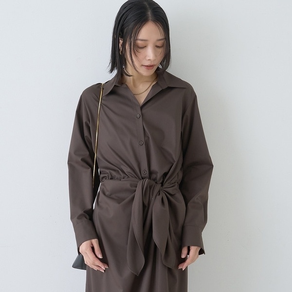 ルージュ・ヴィフ ラクレ（Rouge vif la cle）/ドレープウエストリボンワンピース_18