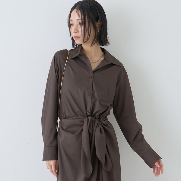ルージュ・ヴィフ ラクレ（Rouge vif la cle）/ドレープウエストリボンワンピース_19