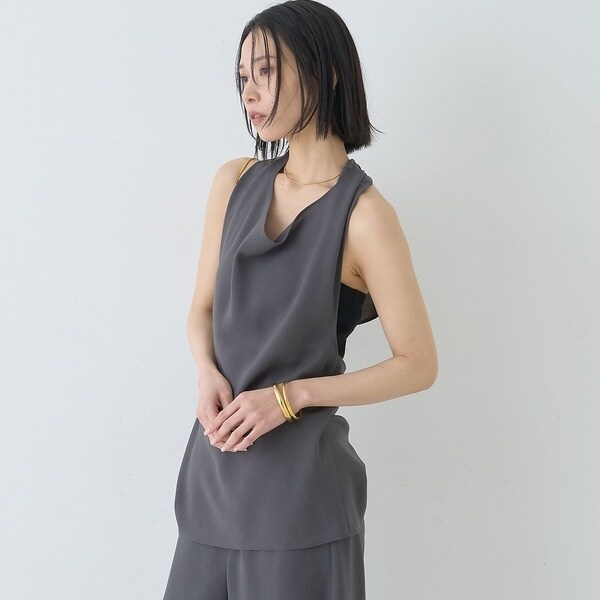 ルージュ・ヴィフ ラクレ（Rouge vif la cle）/【セットアップ対応】ホルダーネックブラウス_15
