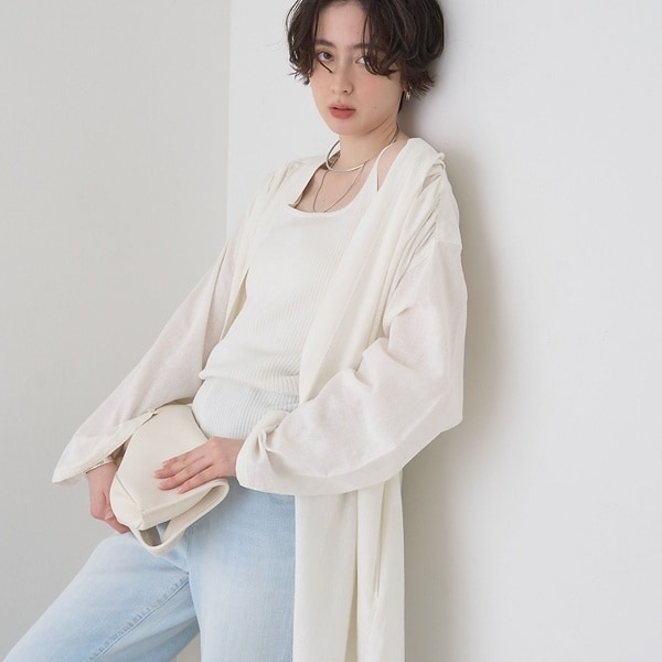 ルージュ・ヴィフ ラクレ（Rouge vif la cle）/【セットアップ対応】リネンロングトッパー/シャツ/カーディガン/織 14,114円