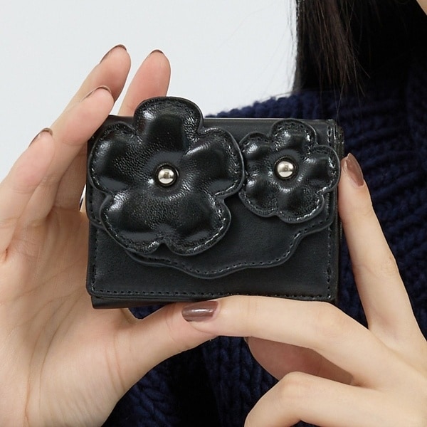 ルージュ・ヴィフ ラクレ（Rouge vif la cle）/【Casselini/キャセリーニ】フラワーぷっくりウォレット/財布/花【WEB