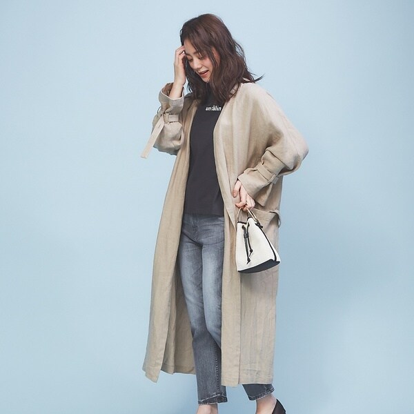 ルージュ・ヴィフ ラクレ（Rouge vif la cle）/リネンコートドレス