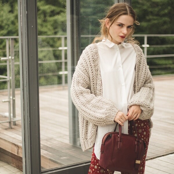 ルージュ・ヴィフ ラクレ（Rouge vif la cle）/ハンドニットカーディガン