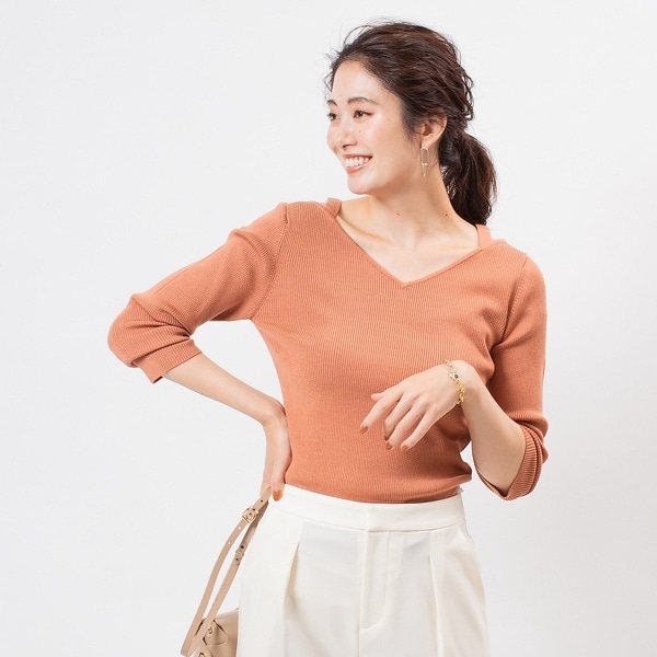 ルージュ・ヴィフ ラクレ（Rouge vif la cle）/肩ひもニットプル