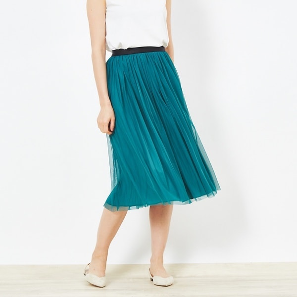 ルージュ・ヴィフ ラクレ（Rouge vif la cle）/【Yangany】チュールサテンリバーシブルスカート