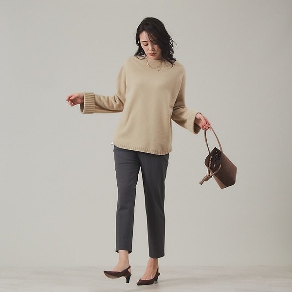 カリテ（qualite）/《2020冬新色》ストレッチシガレットパンツ