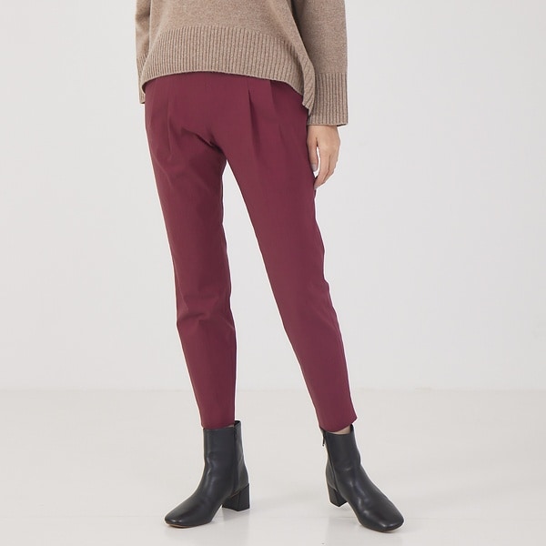 カリテ（qualite）/【新色登場】【WEB限定販売】ストレッチ2タックパンツ
