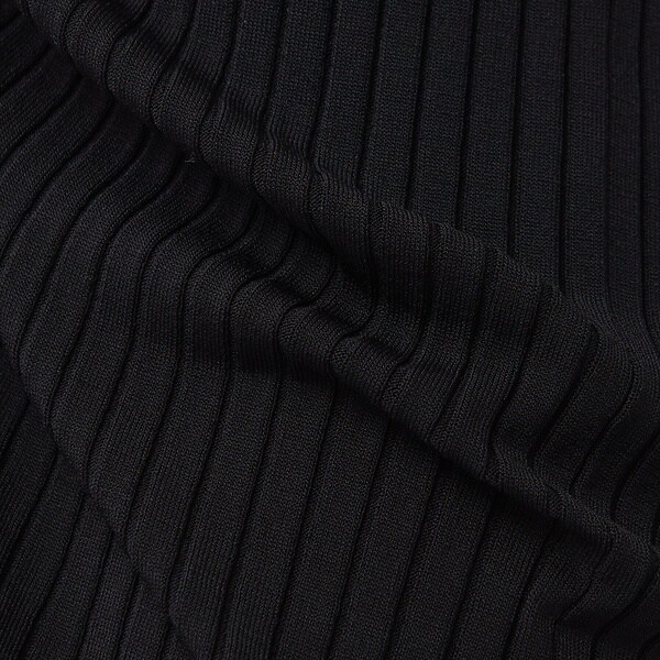 カリテ（qualite）/【WEB・一部店舗限定】《セットアップ対応》リブニットワイドパンツ