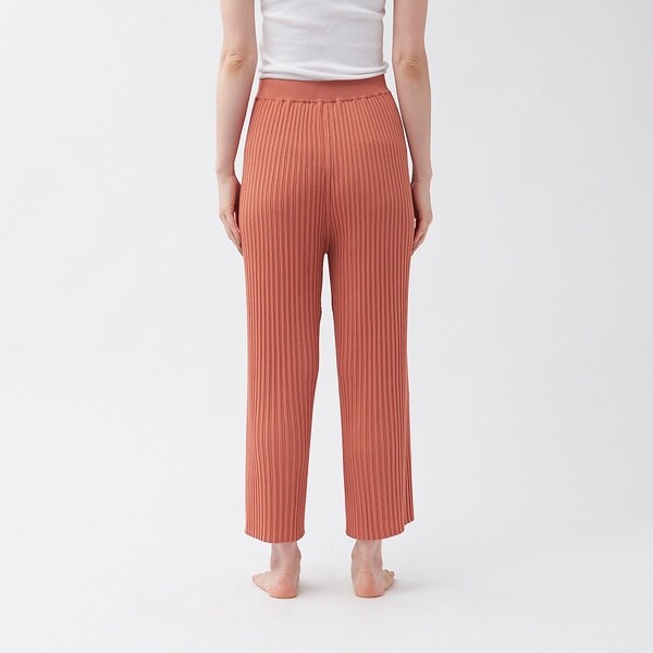 カリテ（qualite）/【WEB・一部店舗限定】《セットアップ対応》リブニットワイドパンツ