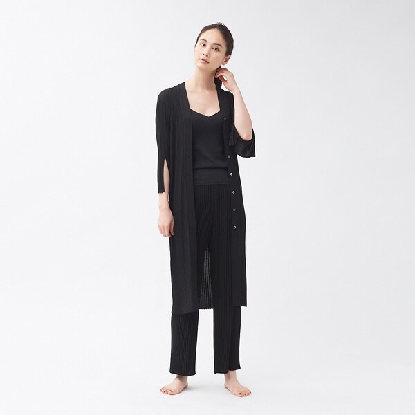 カリテ（qualite）/【WEB・一部店舗限定】《セットアップ対応》リブニットロングカーディガン