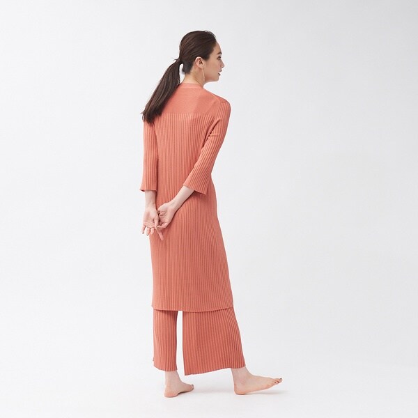 カリテ（qualite）/【WEB・一部店舗限定】《セットアップ対応》リブニットロングカーディガン