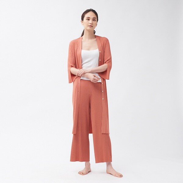 カリテ（qualite）/【WEB・一部店舗限定】《セットアップ対応》リブニットロングカーディガン