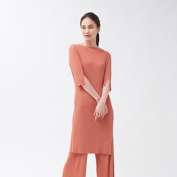 カリテ（qualite）/【WEB・一部店舗限定】《セットアップ対応》リブニットロングプルオーバー