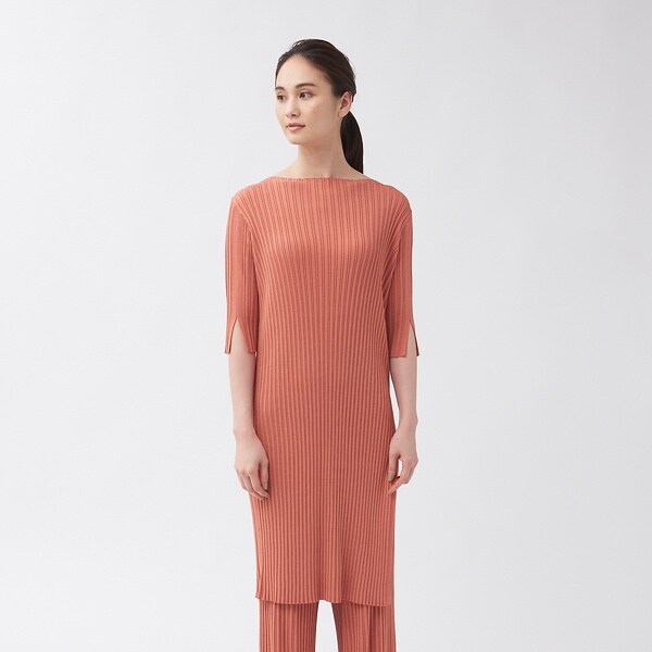 カリテ（qualite）/【WEB・一部店舗限定】《セットアップ対応》リブニットロングプルオーバー