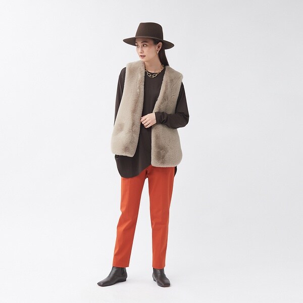 カリテ（qualite）/《2021新色登場》ストレッチシガレットパンツ