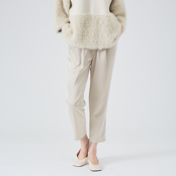 カリテ（qualite）/【追加生産】アセテートサテンドロストパンツ