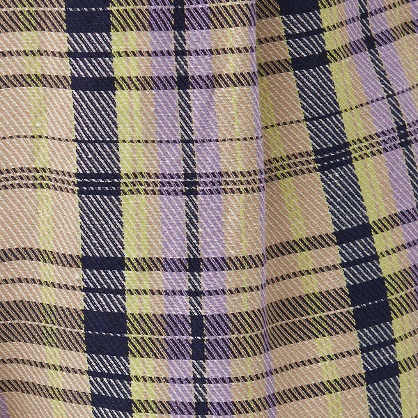 カリテ（qualite）/《セットアップ対応》レーヨンリネンチェックパンツ